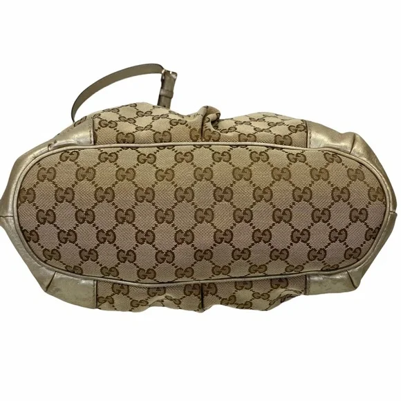 Authentic Gucci Crossbody bag GG canvas Beige handbag used good condition vint - Picture 7 of 14